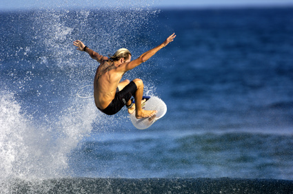 surfer doing an ariel
